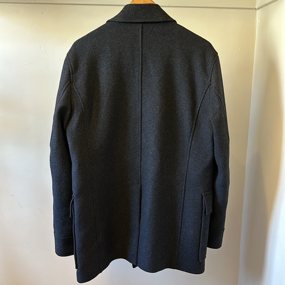 Quba & Co. British maritime heritage wool blend double breasted tailored peacoat - Picture 9 of 14